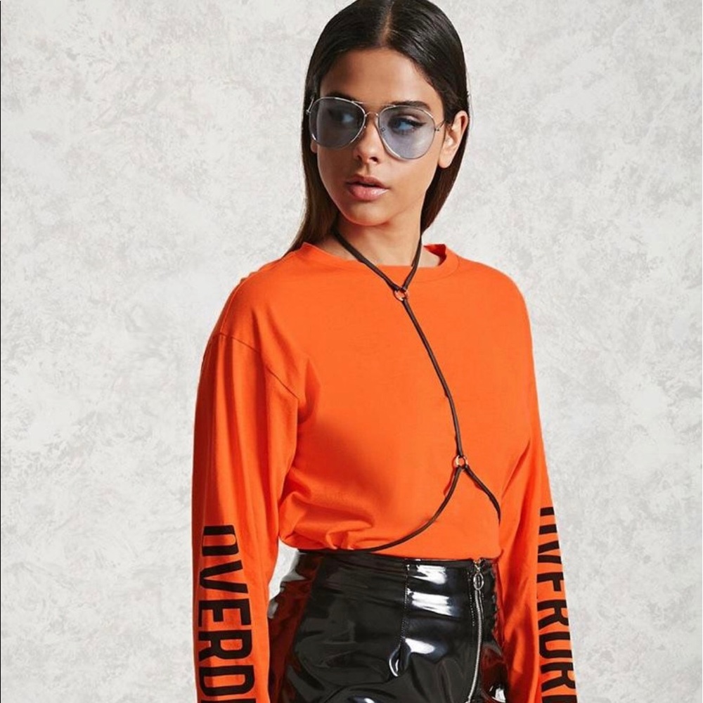Forever 21 ‘overdressed’ graphic top in orange